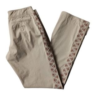 BCBG Vintage Y2K Embroidered Cotton Pant- Sz. 0